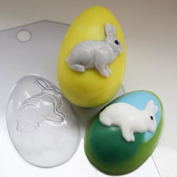 Яйцо/Кролик — форма пластиковая для мыла