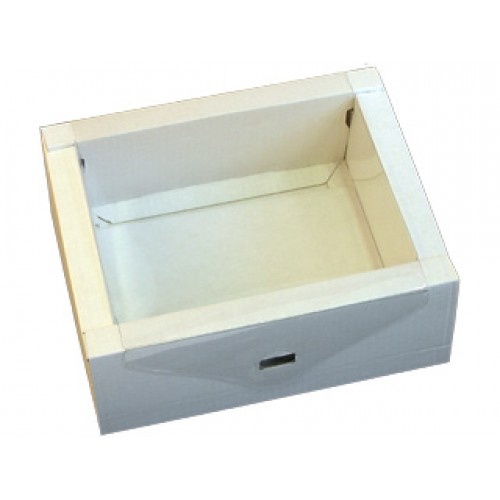 Коробка белая с прозрачной крышкой (142*110*62 мм), 1 шт.