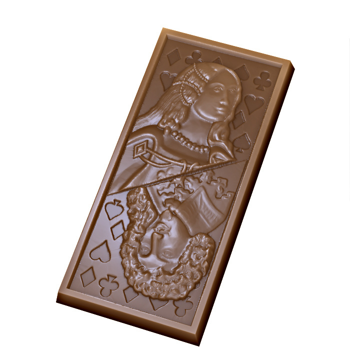Карта (Дама/Король) — форма пластиковая для шоколада