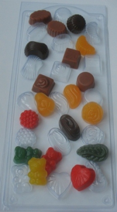 Конфетное ассорти — форма пластиковая для шоколада