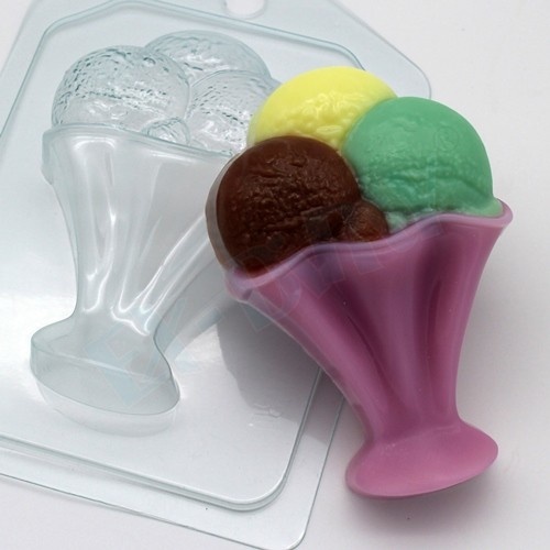 Мороженое/Шарики в креманке — форма пластиковая для мыла