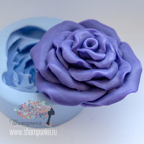 Роза объёмная 3D — форма силиконовая для мыла