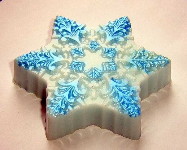 Снежинка — форма пластиковая для мыла