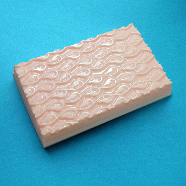Кинг Сайз 02 (прямоугольник с узором) — форма пластиковая для мыла под нарезку