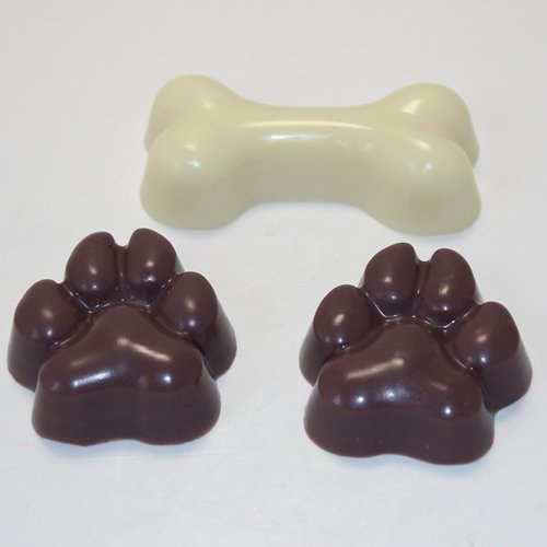 Лапы и кость МИНИ — форма пластиковая для шоколада