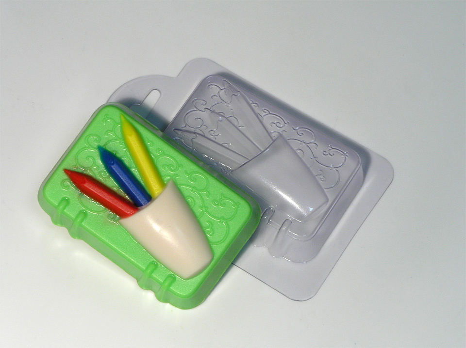 Блокнот с карандашом — форма пластиковая для мыла