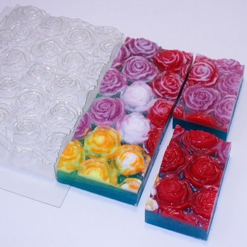 Розы под нарезку — форма пластиковая для мыла под нарезку