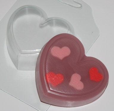 Сердце — форма пластиковая для мыла