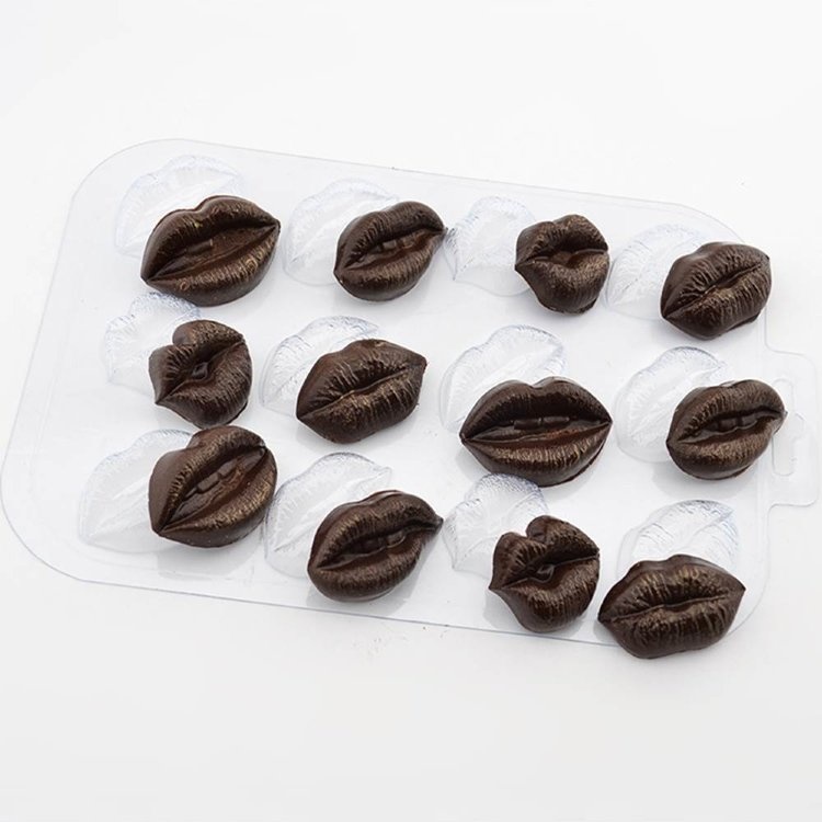 Шоко-поцелуйчики — форма пластиковая для шоколада