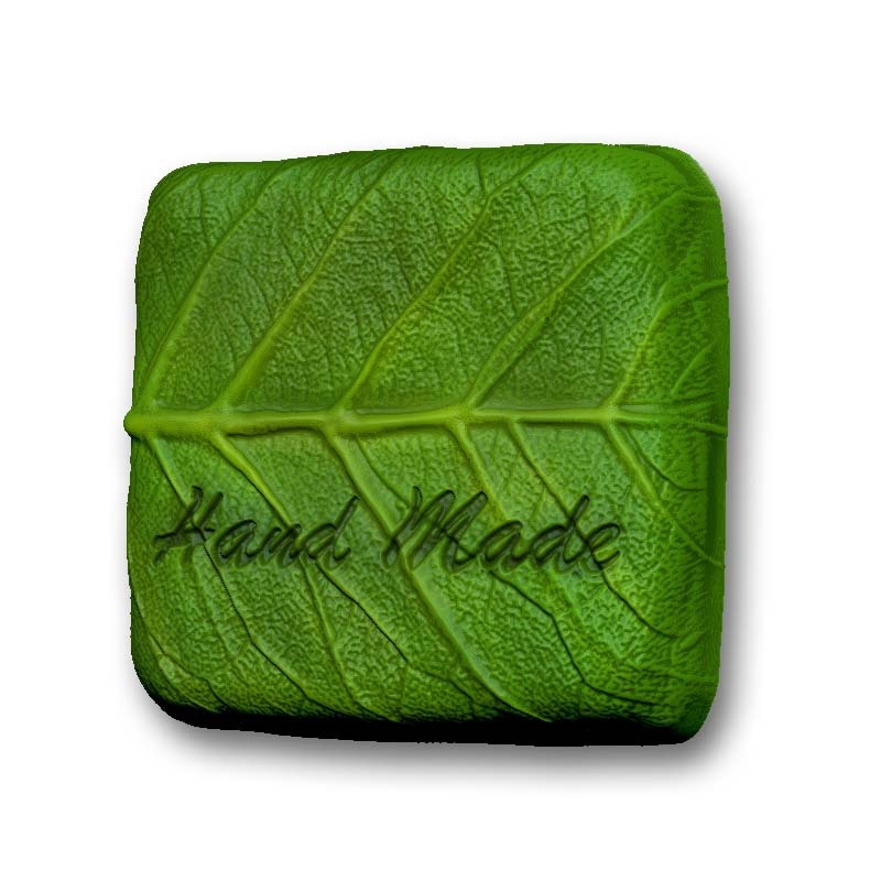 Квадрат лист Hand made — форма пластиковая для мыла