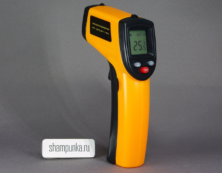 ИК-термометр с лазерным прицелом -50.+380 С (бесконтактный), 1 шт .