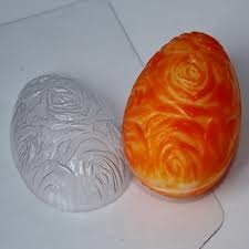 Яйцо/Фактура роз — форма пластиковая для мыла