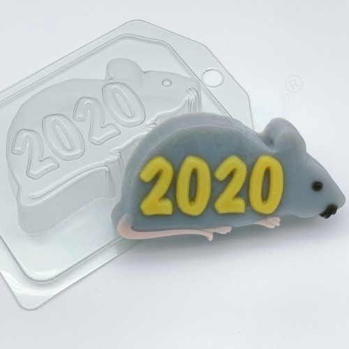 2020/На силуэте крысы — форма пластиковая для мыла