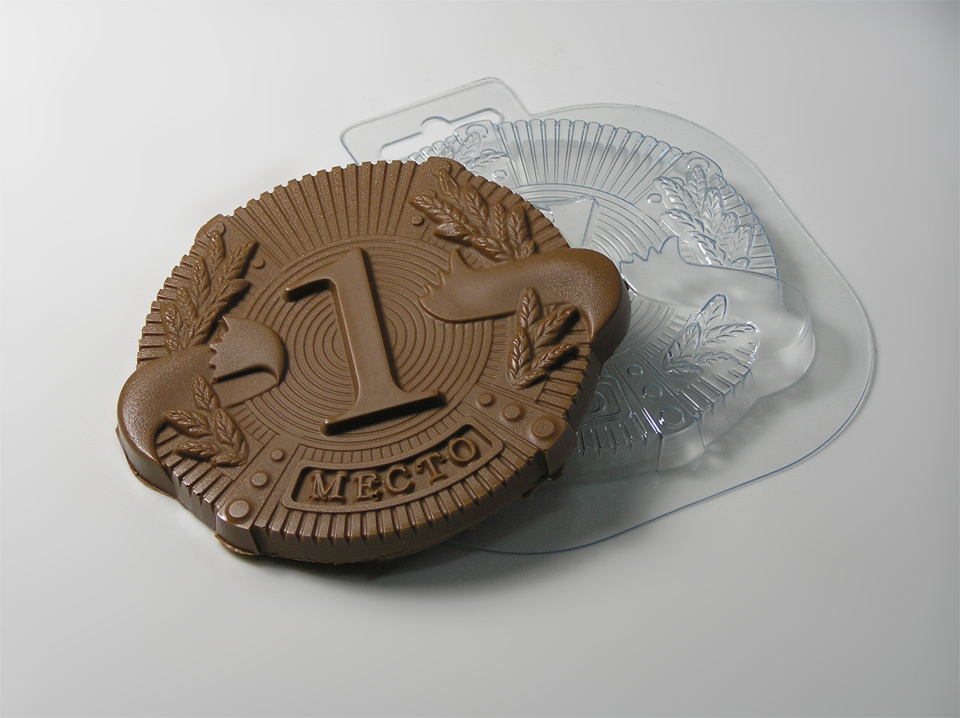 Медаль «1 место» — форма пластиковая для шоколада