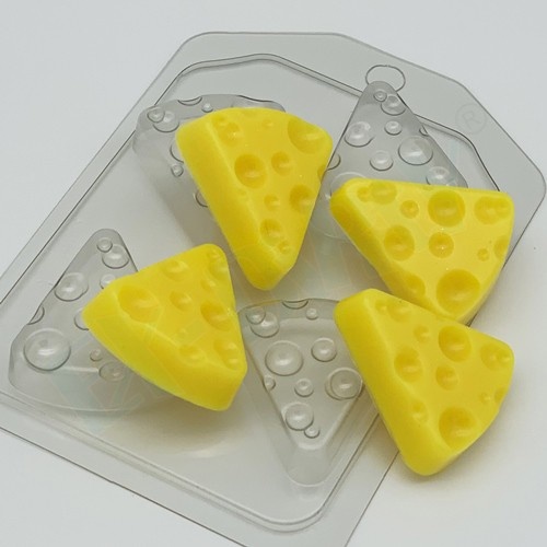 Сыр треугольный (4 МИНИ) — форма пластиковая для мыла и шоколада