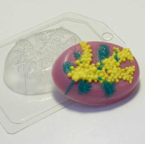 Ветка мимозы — форма пластиковая для мыла