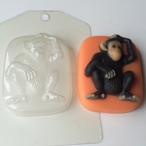 Шимпанзе — форма пластиковая для мыла