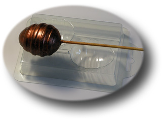 Яйцо спиральное на палочке — форма пластиковая для шоколада