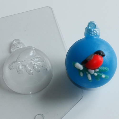 Шар/Снегирь — форма пластиковая для мыла