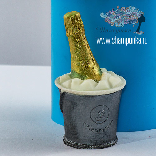Шампанское в ведерке 3D — форма силиконовая объемная