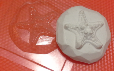 Звезда на камне — форма пластиковая для мыла