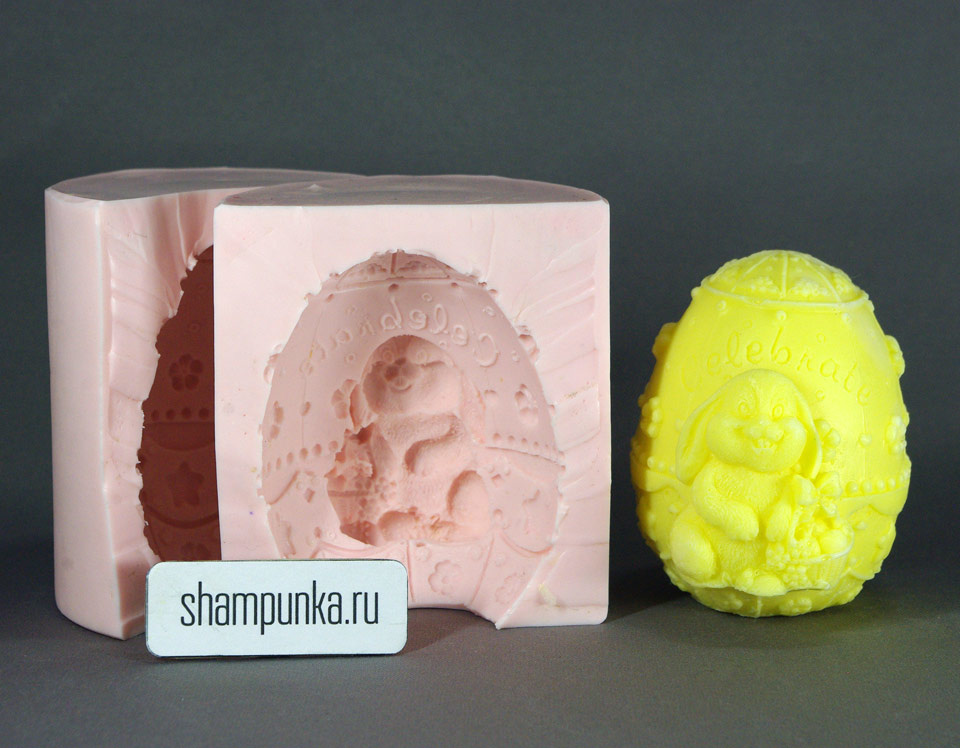 Пасхальное яйцо 2 3D — форма силиконовая для мыла