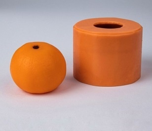 Мандарин очищенный 3D, форма для мыла силиконовая