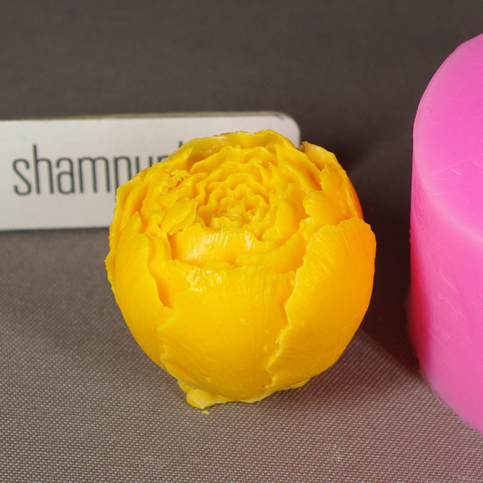 Цветок бутон 3D — форма силиконовая для мыла