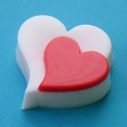 Романтика (2 сердца) — форма пластиковая для мыла