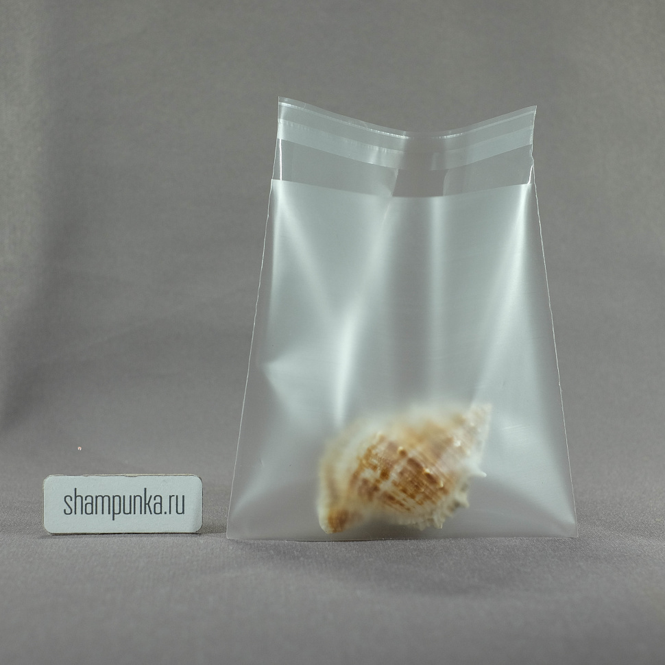 Пакетик полупрозрачный с липкой лентой (12*12+3 см), 1 шт.
