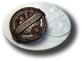 Выпускник Медаль — форма пластиковая для шоколада