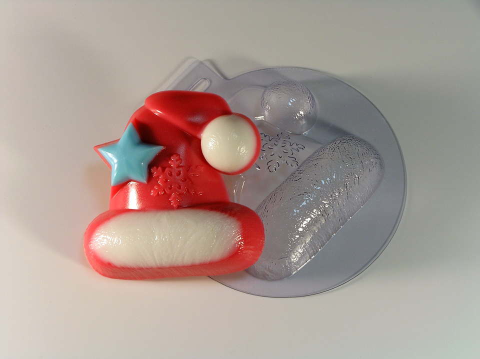 Рождественский колпак — форма пластиковая для мыла