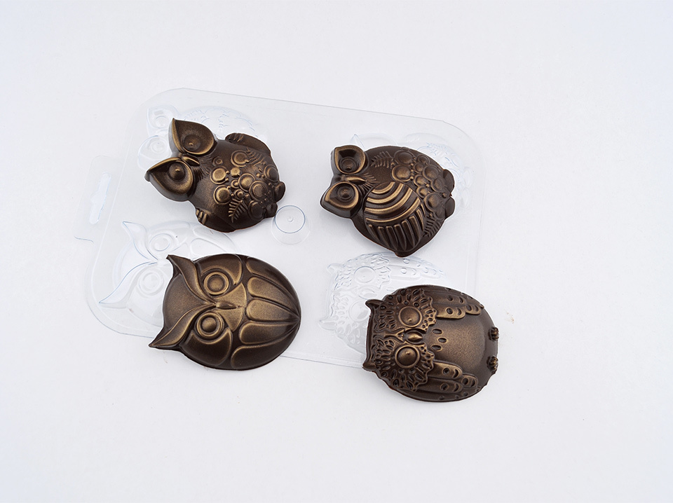Шоко-совы — форма пластиковая для шоколада