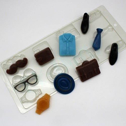 Ассорти/Мужской набор — форма пластиковая для шоколада