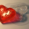 Влюбленность (сердце с бабочками) — форма пластиковая для мыла