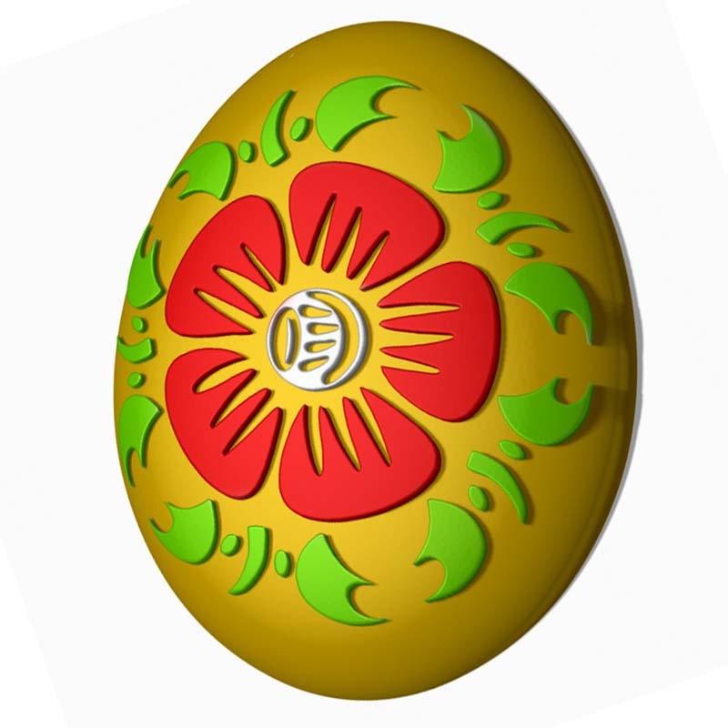 Яйцо «Хохлома» — форма пластиковая для мыла