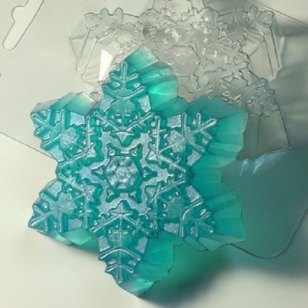Морозная снежинка — форма пластиковая для мыла