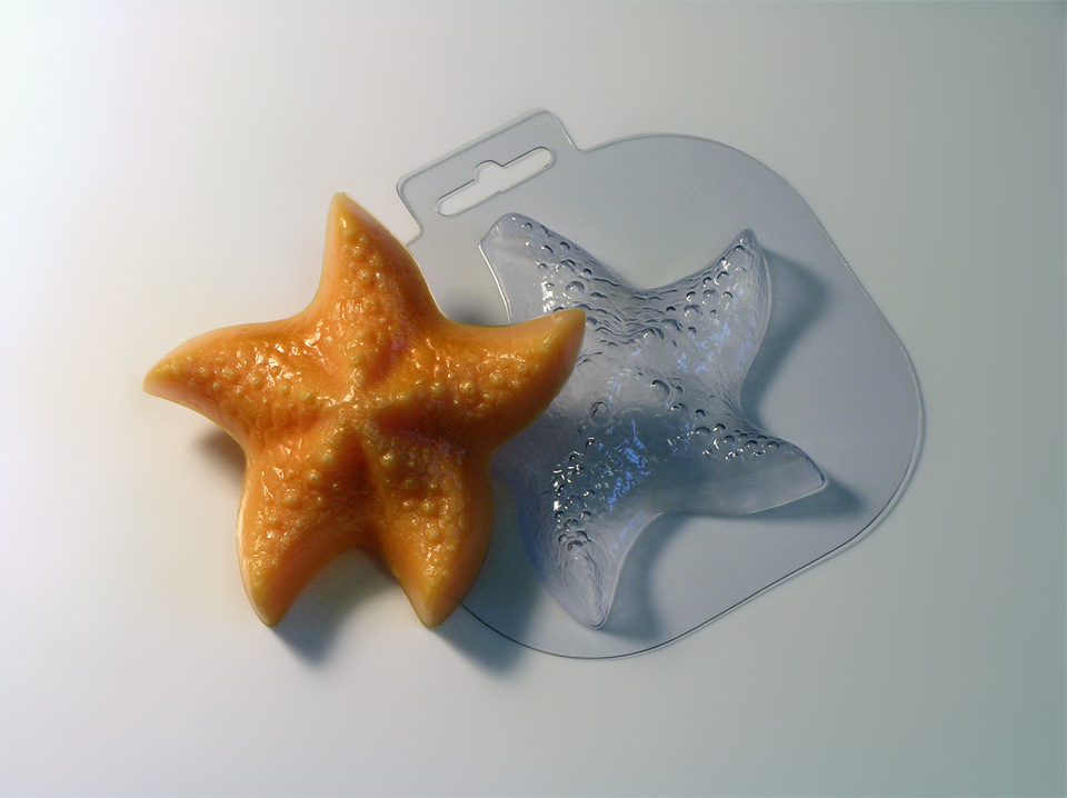 Морская звезда большая — форма пластиковая для мыла
