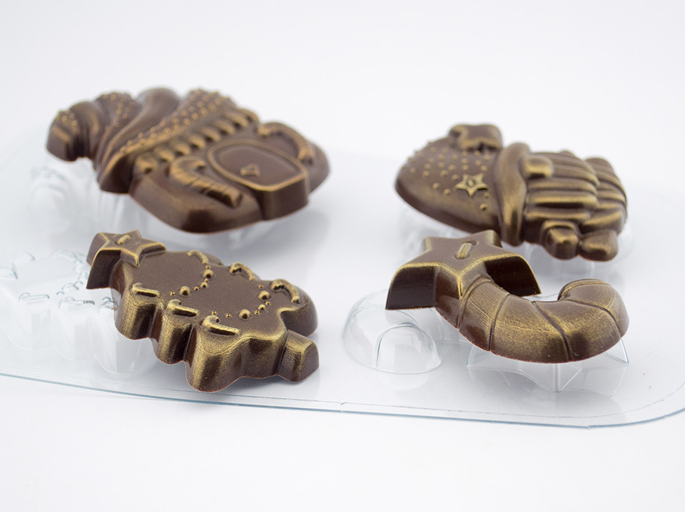 Домики гномики - форма пластиковая для шоколада