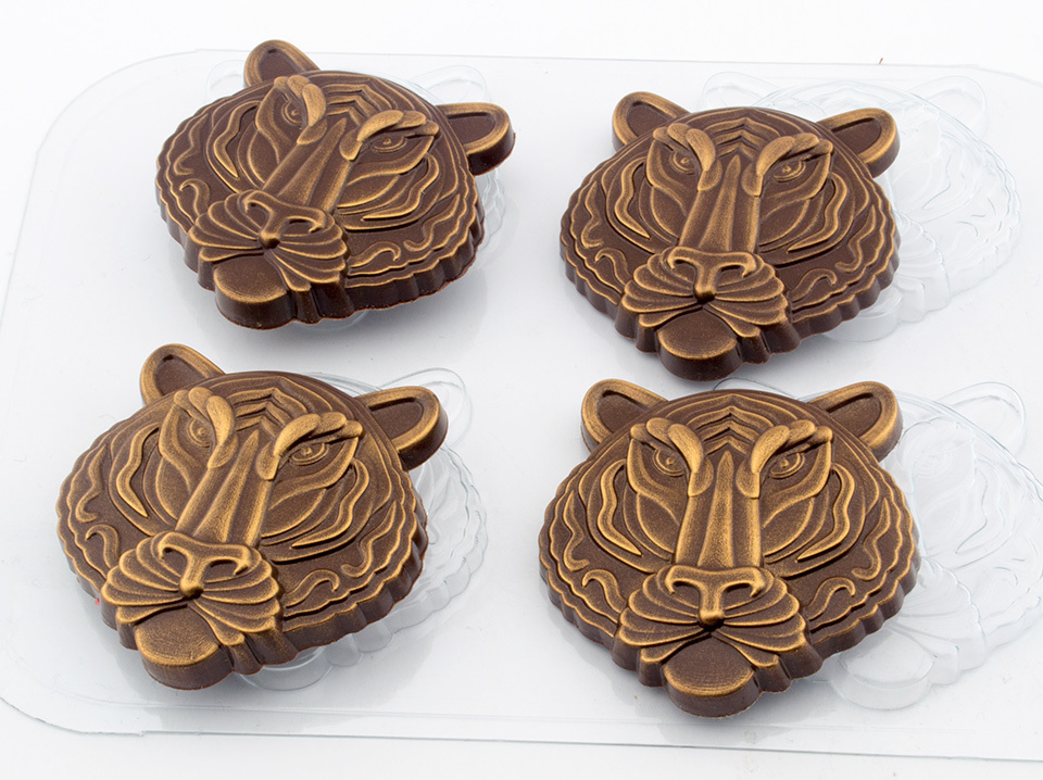 Маска Мудрость тигра - форма пластиковая для шоколада