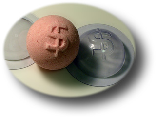 Сфера Доллар (2 половинки) — форма пластиковая для бомбочек для ванной