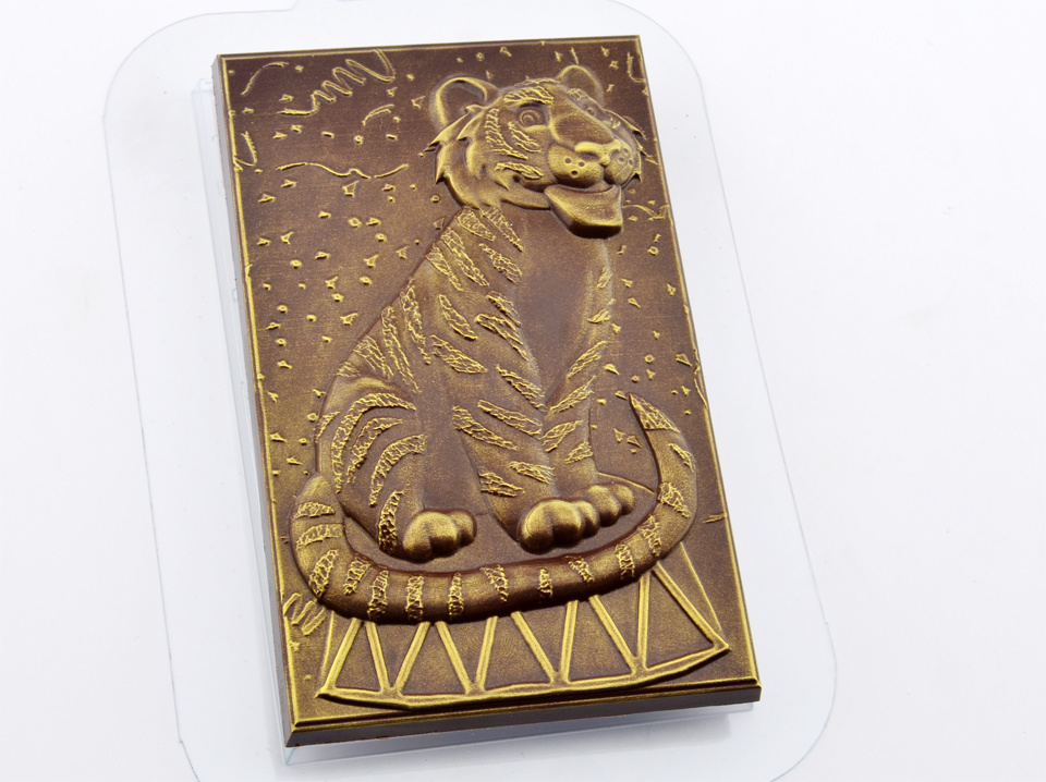 Плитка Тигр Цирковой - форма пластиковая для шоколада