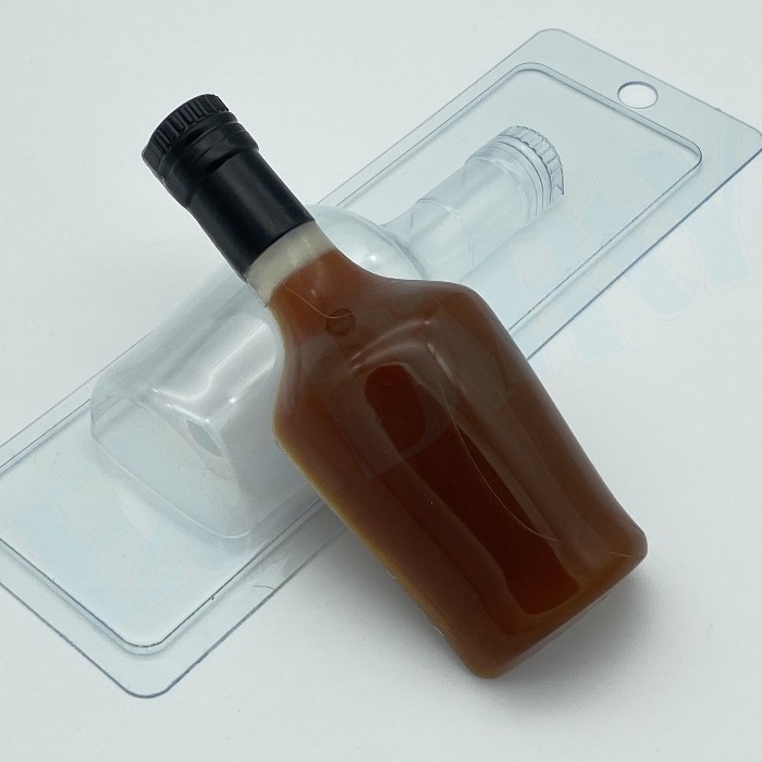 Бутылка коньяка округлая — форма пластиковая для мыла