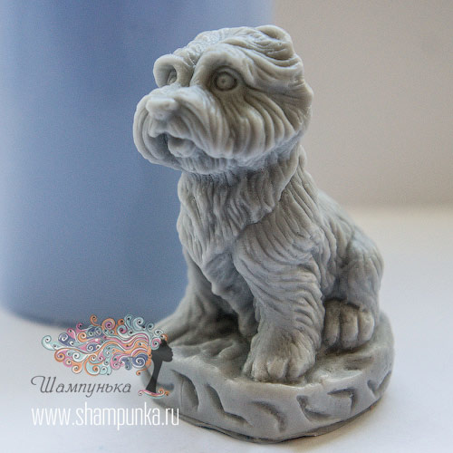 Маленький пес 3D — форма силиконовая для мыла объемная
