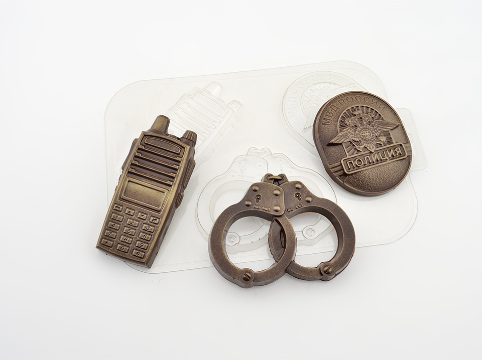 Набор полиция — форма пластиковая для шоколада
