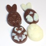 Кролик и цыпленок мультяшные (4 мини) — форма для мыла и шоколада