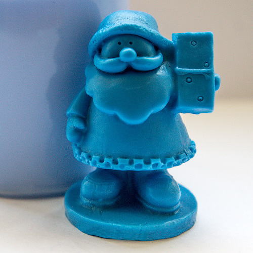 Маленький Дед Мороз 3D — форма силиконовая для мыла объемная