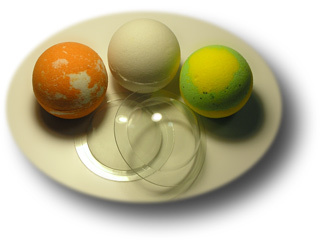 Сфера средняя (2 половинки) — форма пластиковая для бомбочек для ванной