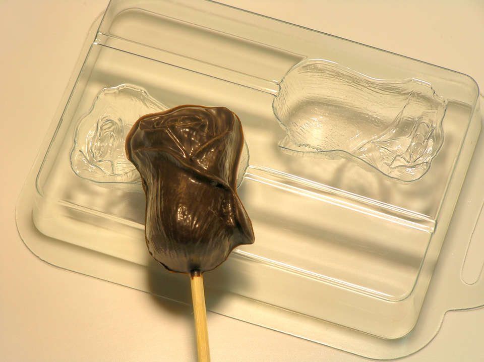 Бутон розы — форма пластиковая для шоколада