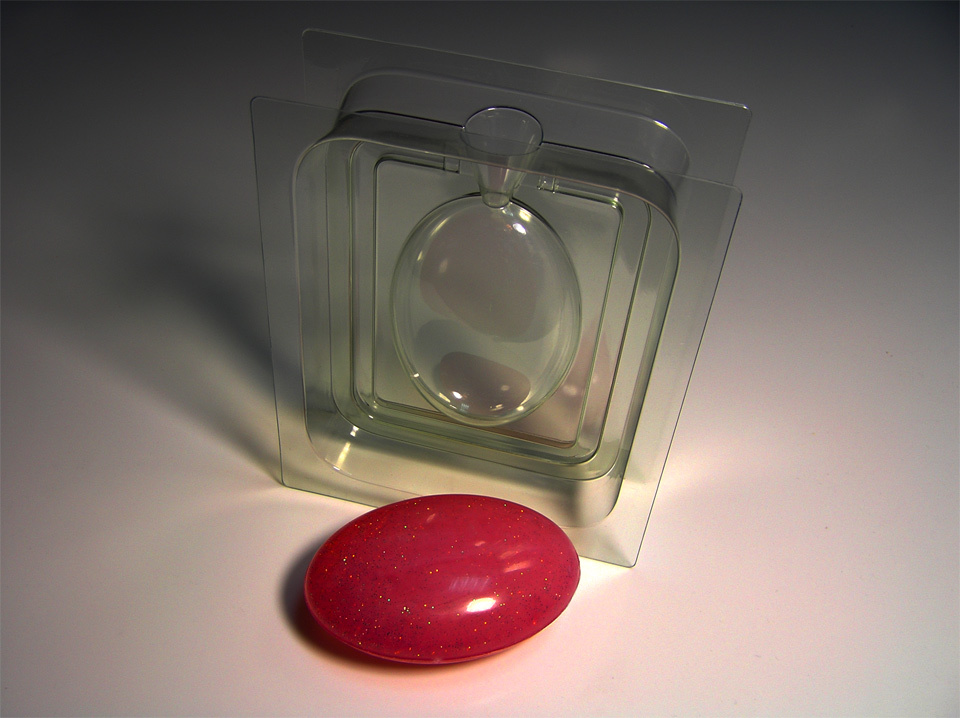 3D Овал, сторона А — 3D форма пластиковая для мыла